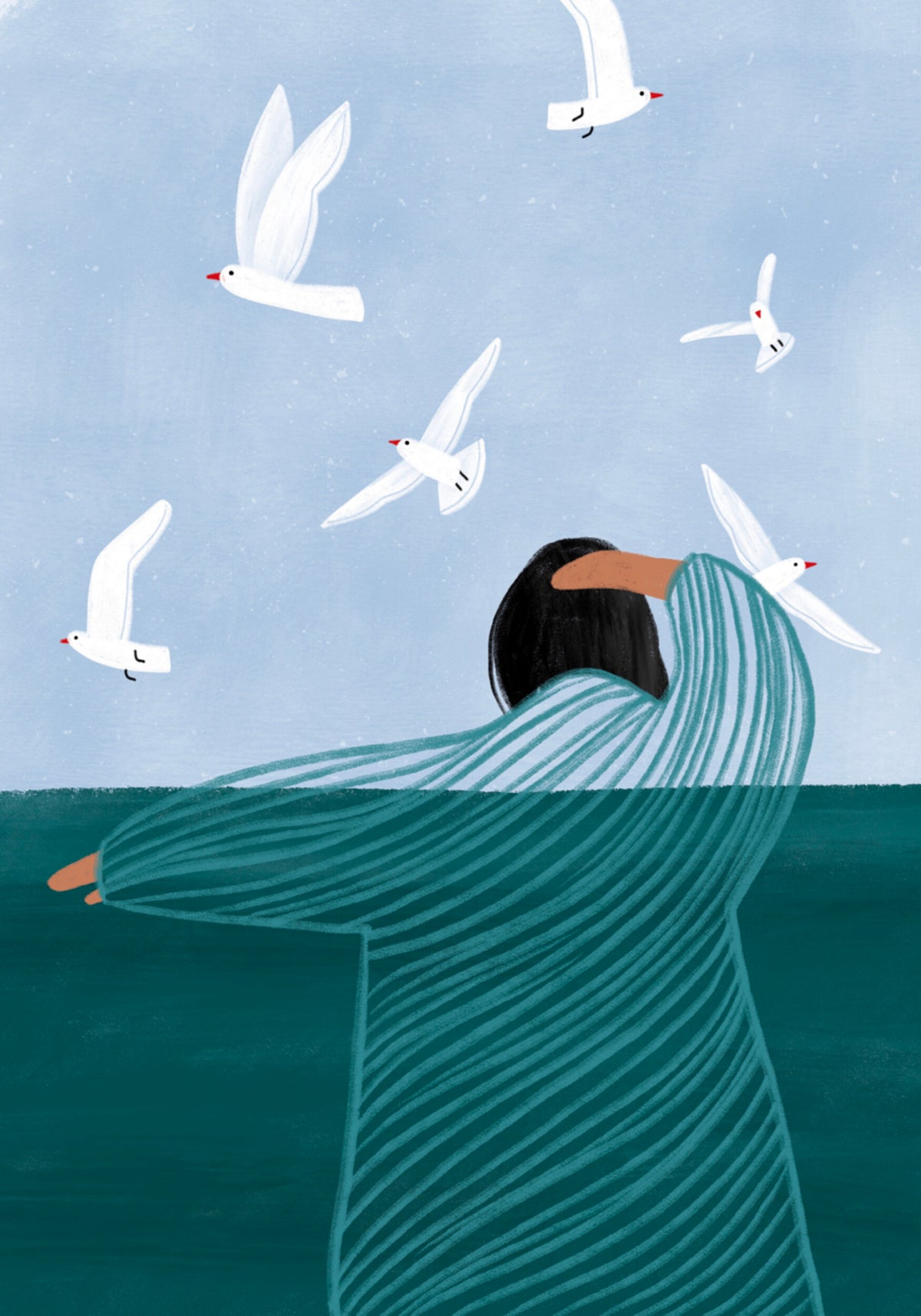 Woman Embracing Freedom