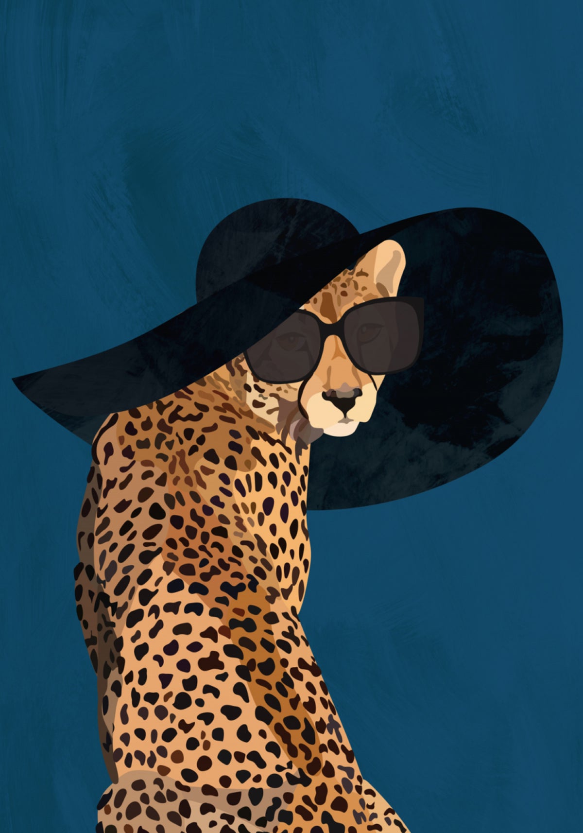 Chic Cheetah in Hat