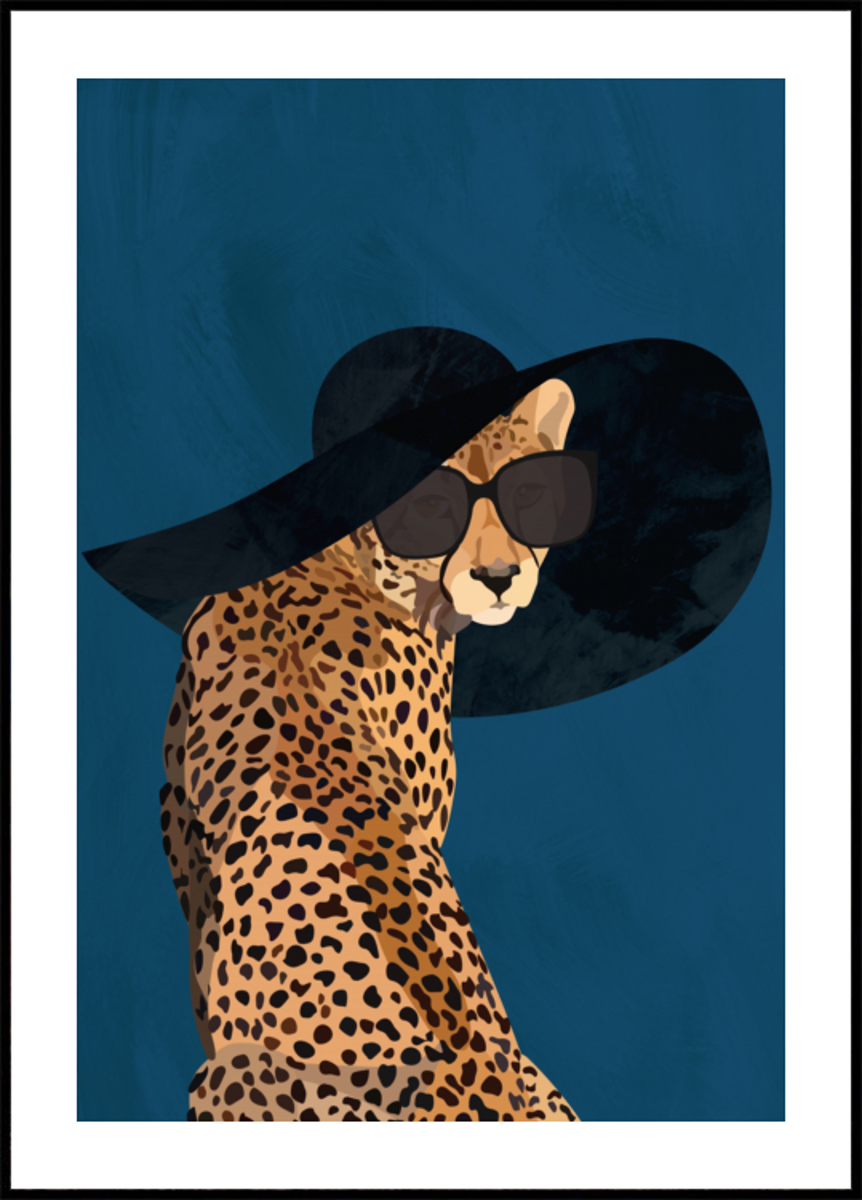 Chic Cheetah in Hat