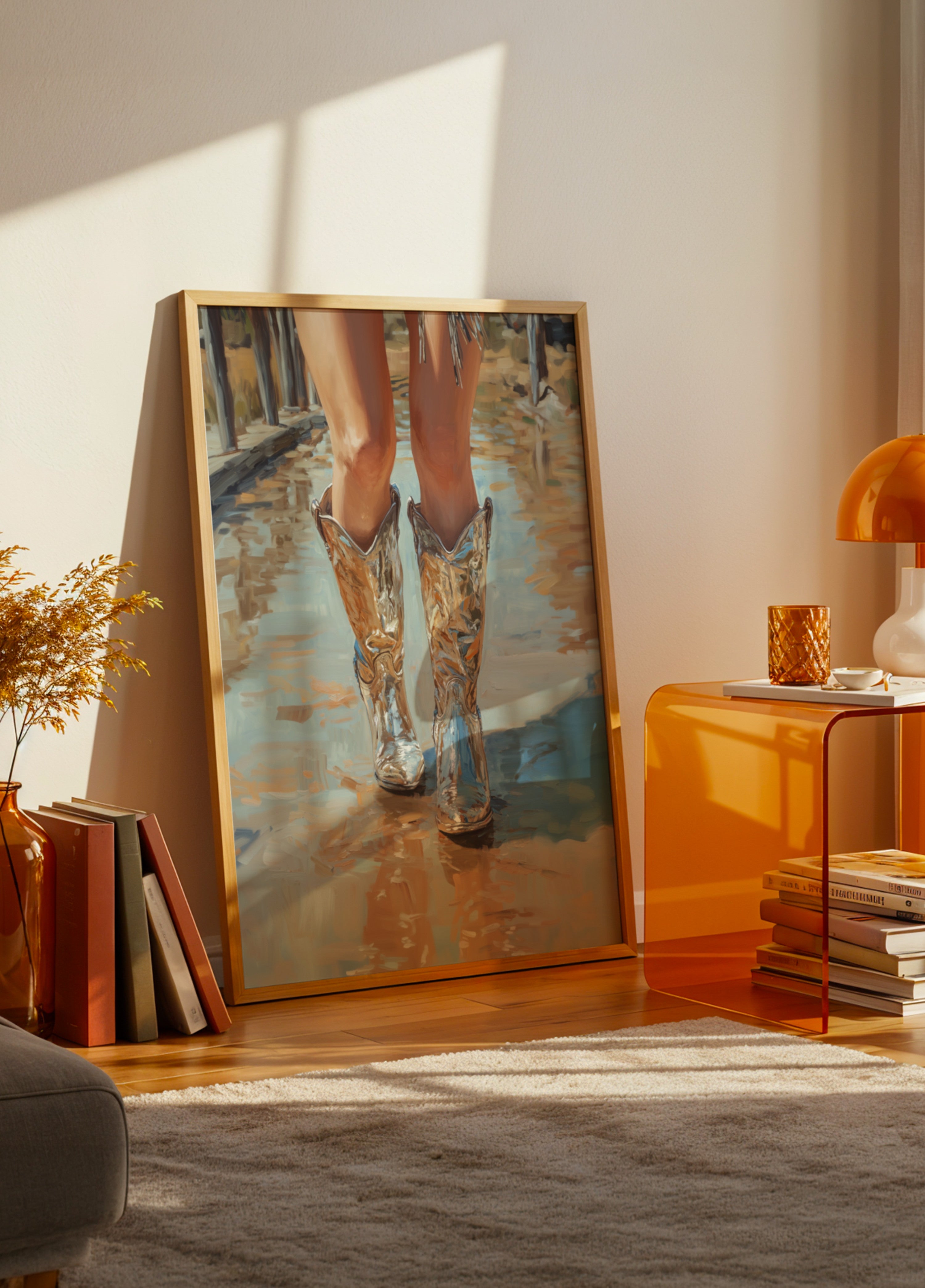 Reflective Cowboy Boots