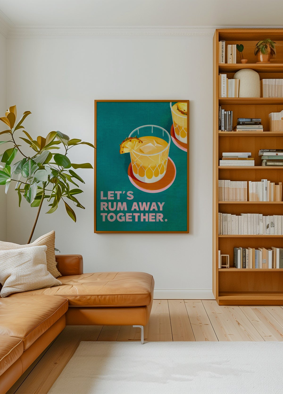 Rum Away Beach Bar Cocktail Art - Posterbox