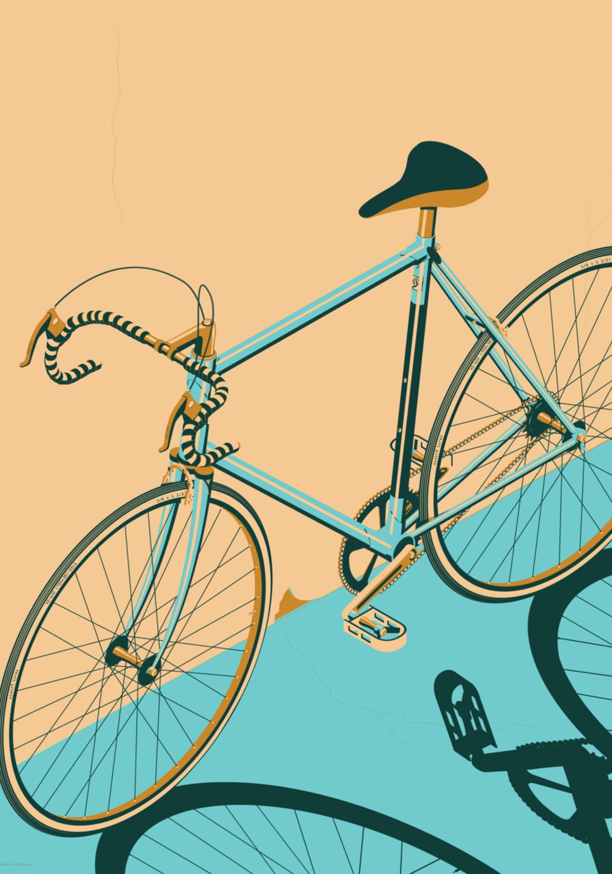 Retro racercykel - Posterbox