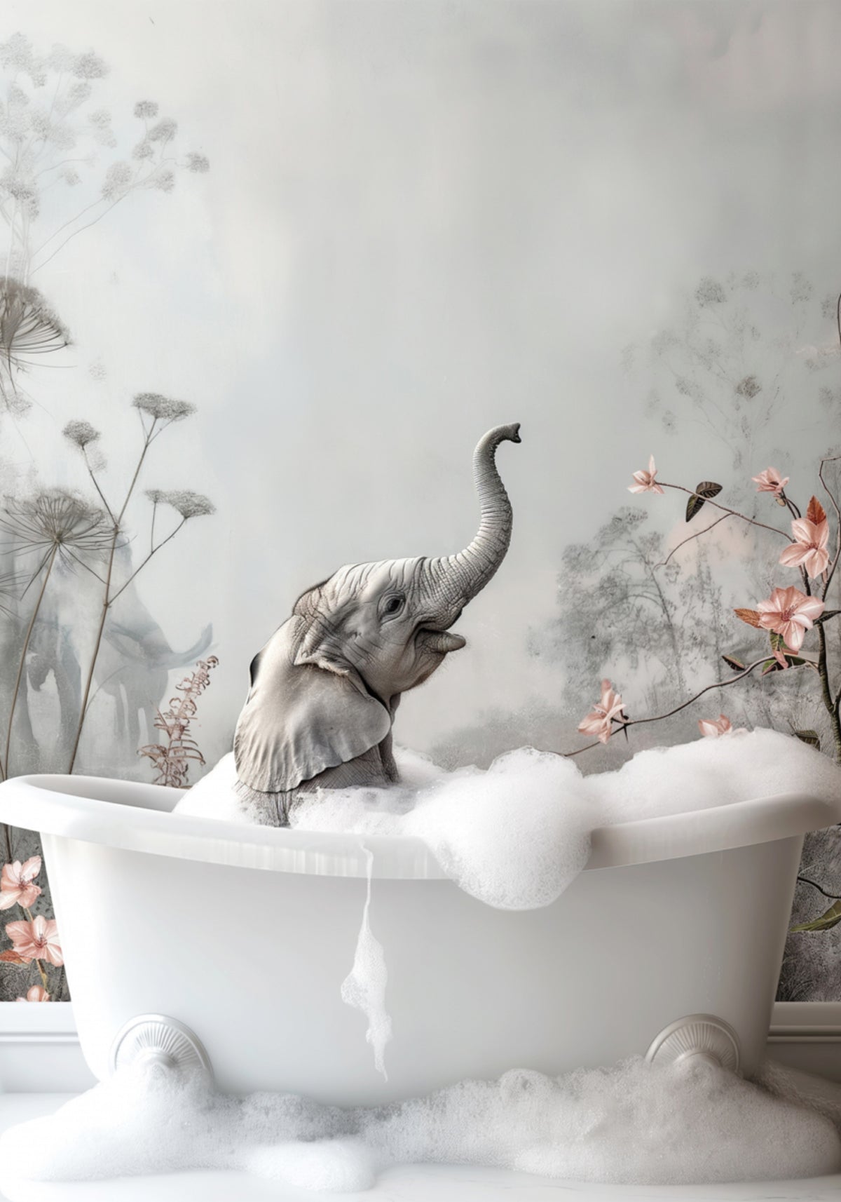 Baby Elephant Bubble Bath - Posterbox