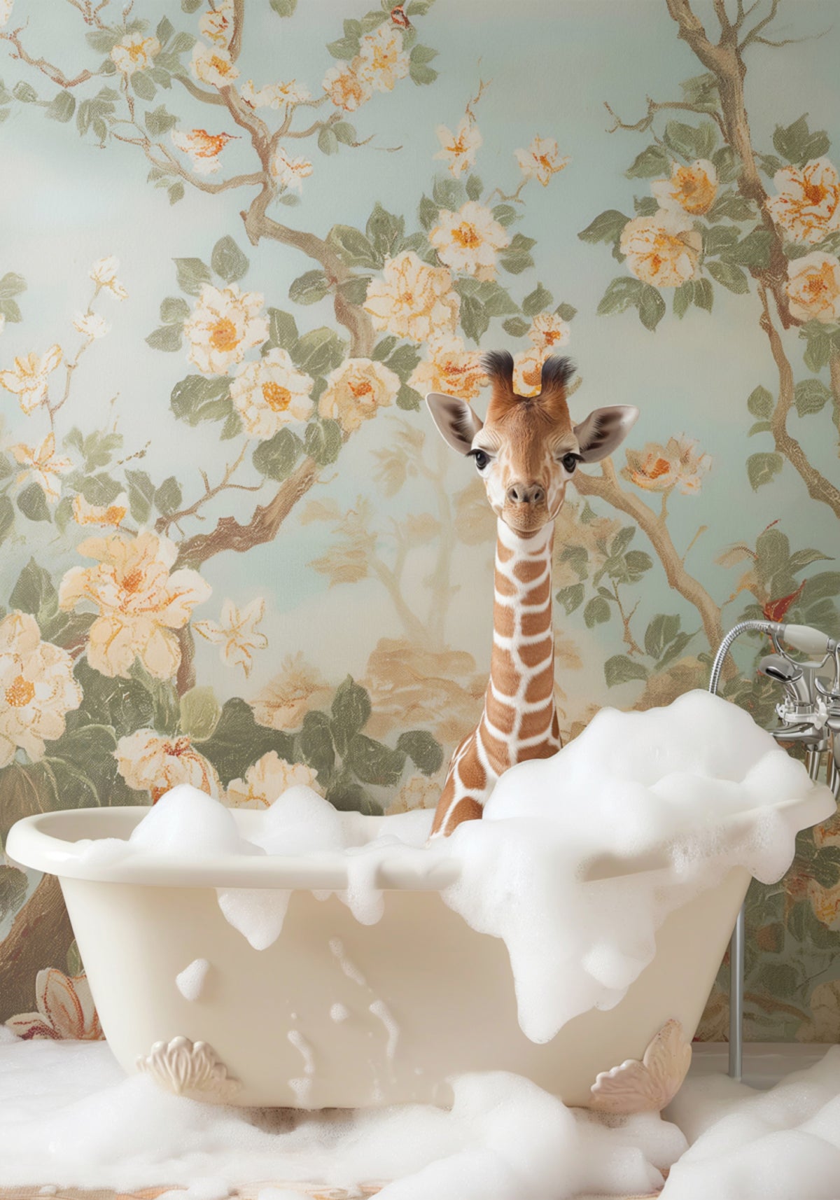 Baby Giraffe Bubble Bath - Posterbox