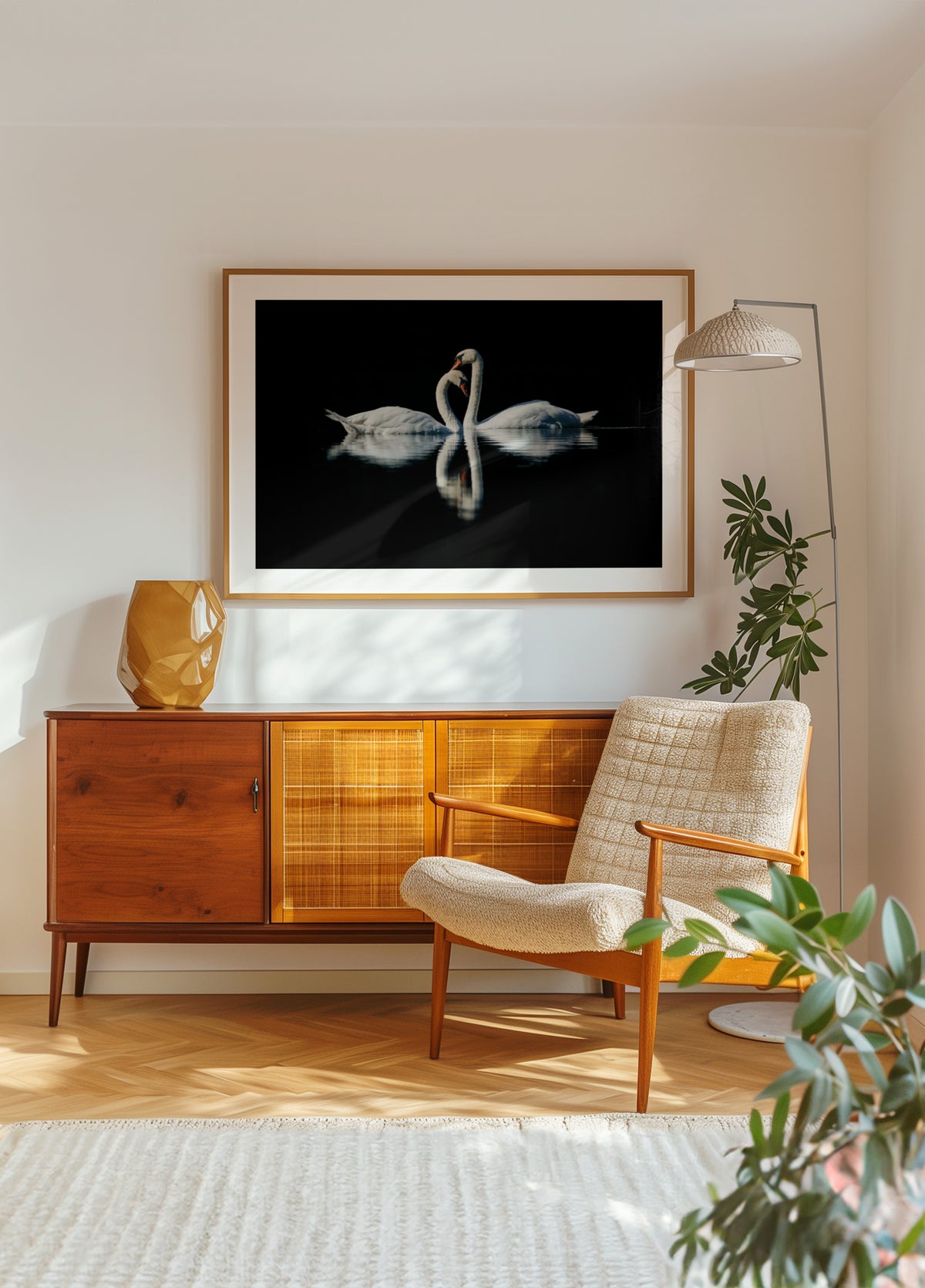 Romantic Swan Reflection - Posterbox