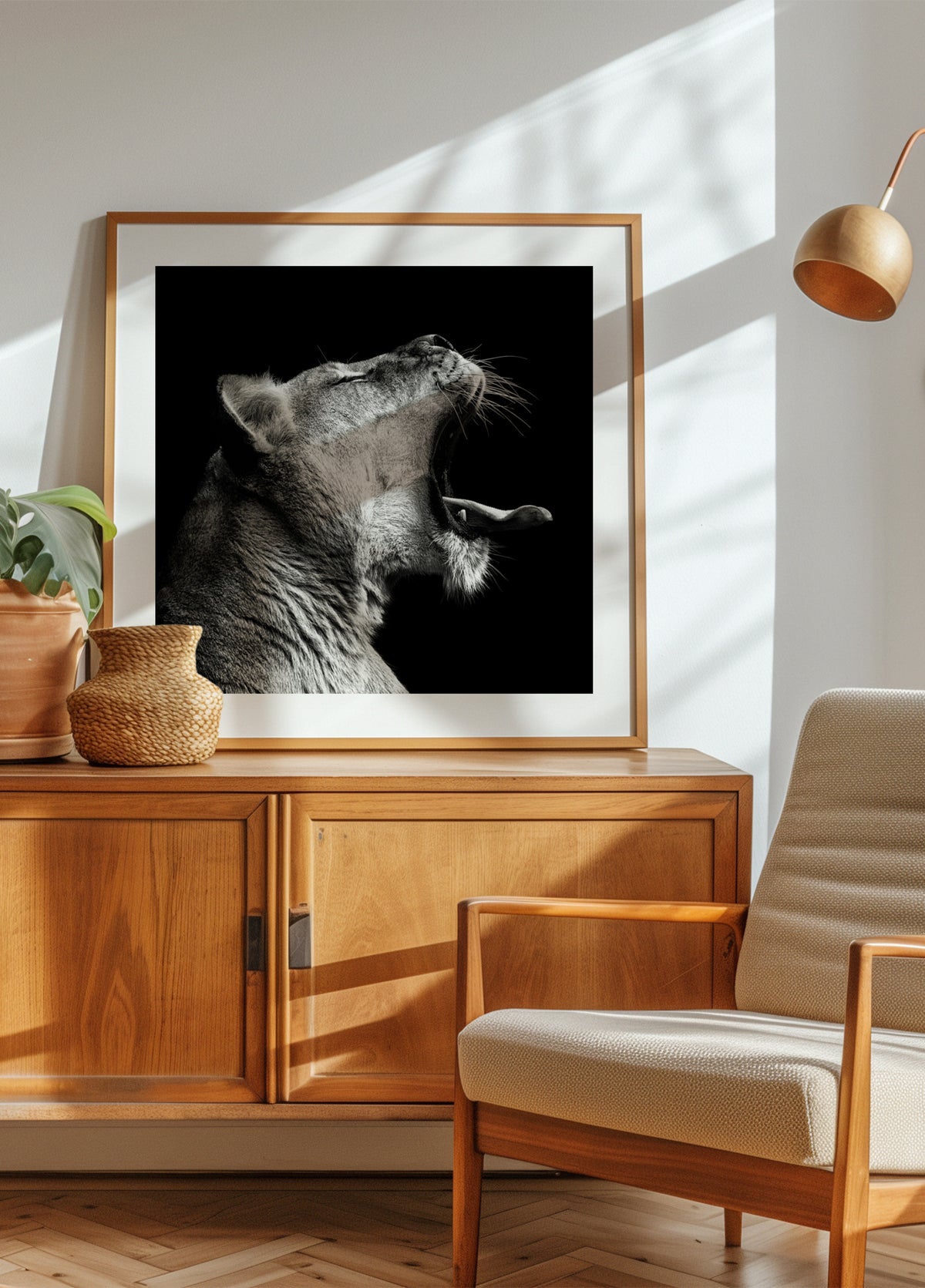 Powerful Lioness Yawn - Posterbox