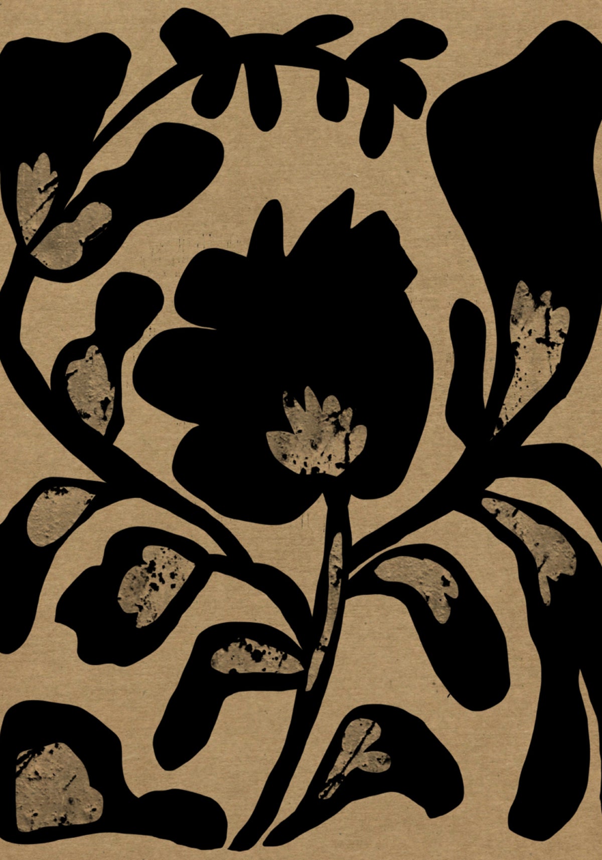 Black Botanical Silhouette - Posterbox