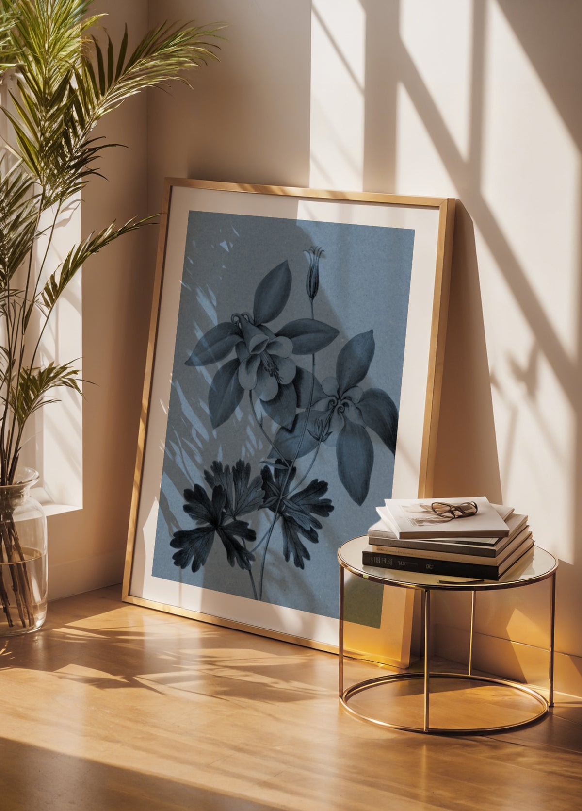 Blue Columbine Botanical Study - Posterbox