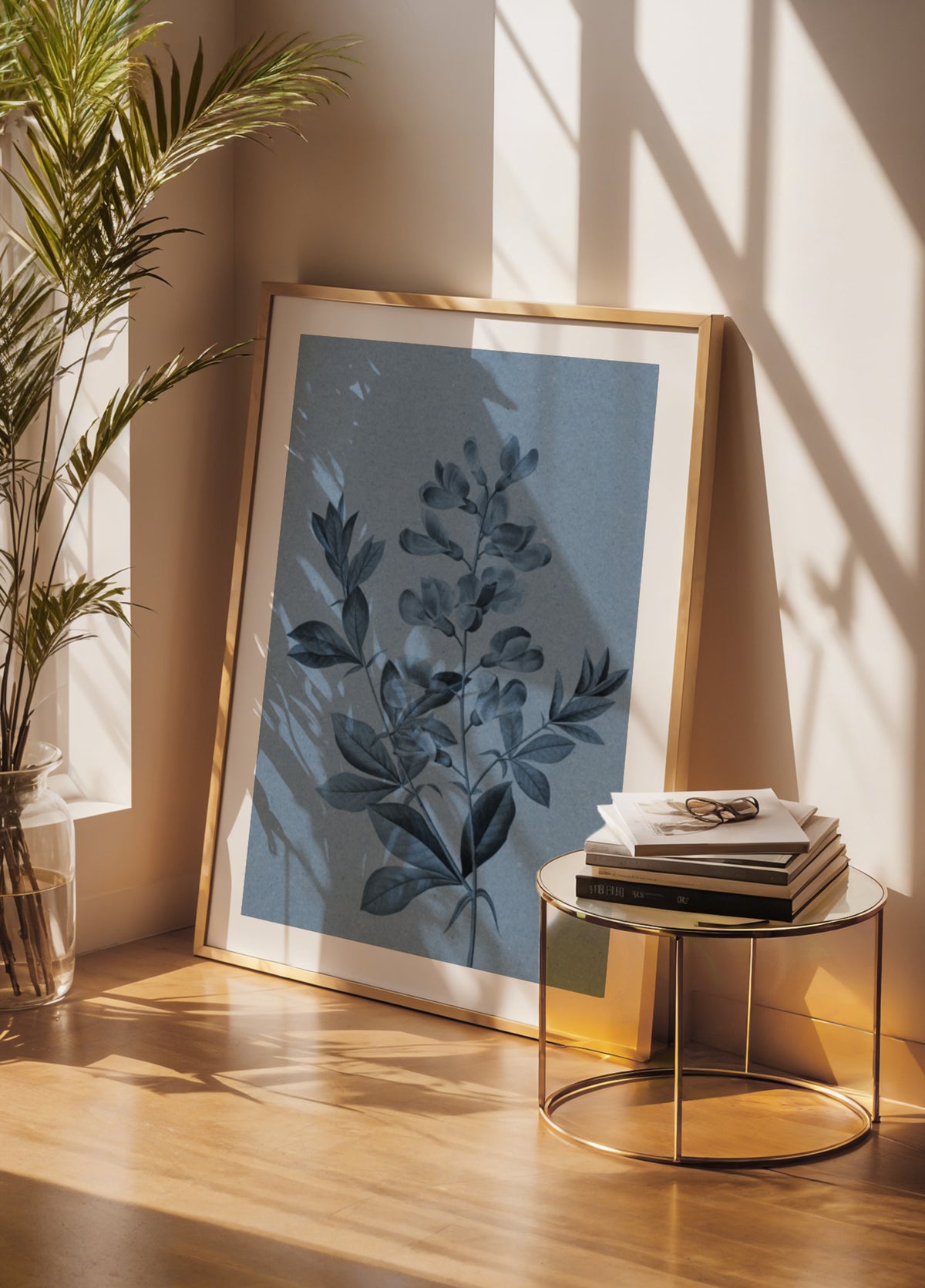 Elegant Blue Botanical - Posterbox