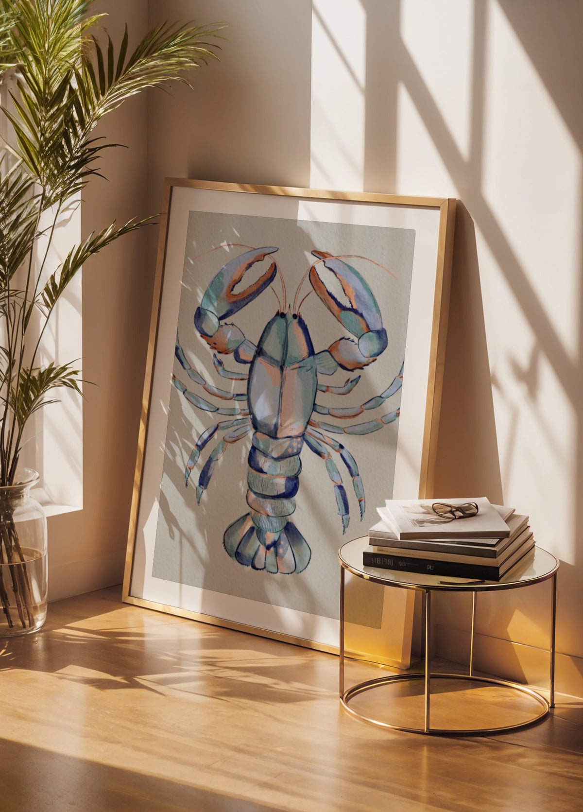 Watercolor Blue Lobster - Posterbox