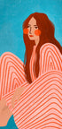 Serene Striped Woman - Posterbox