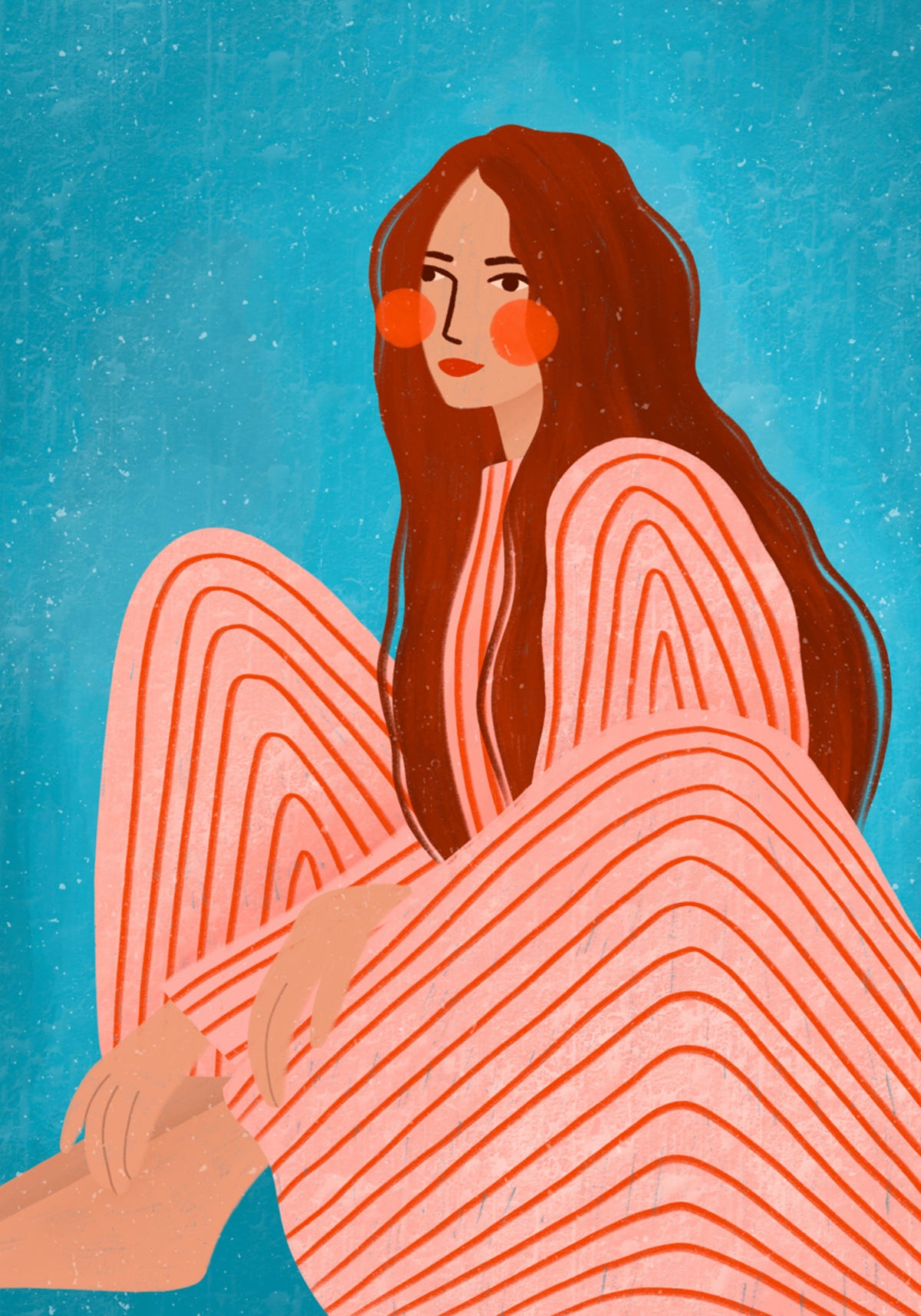Serene Striped Woman - Posterbox