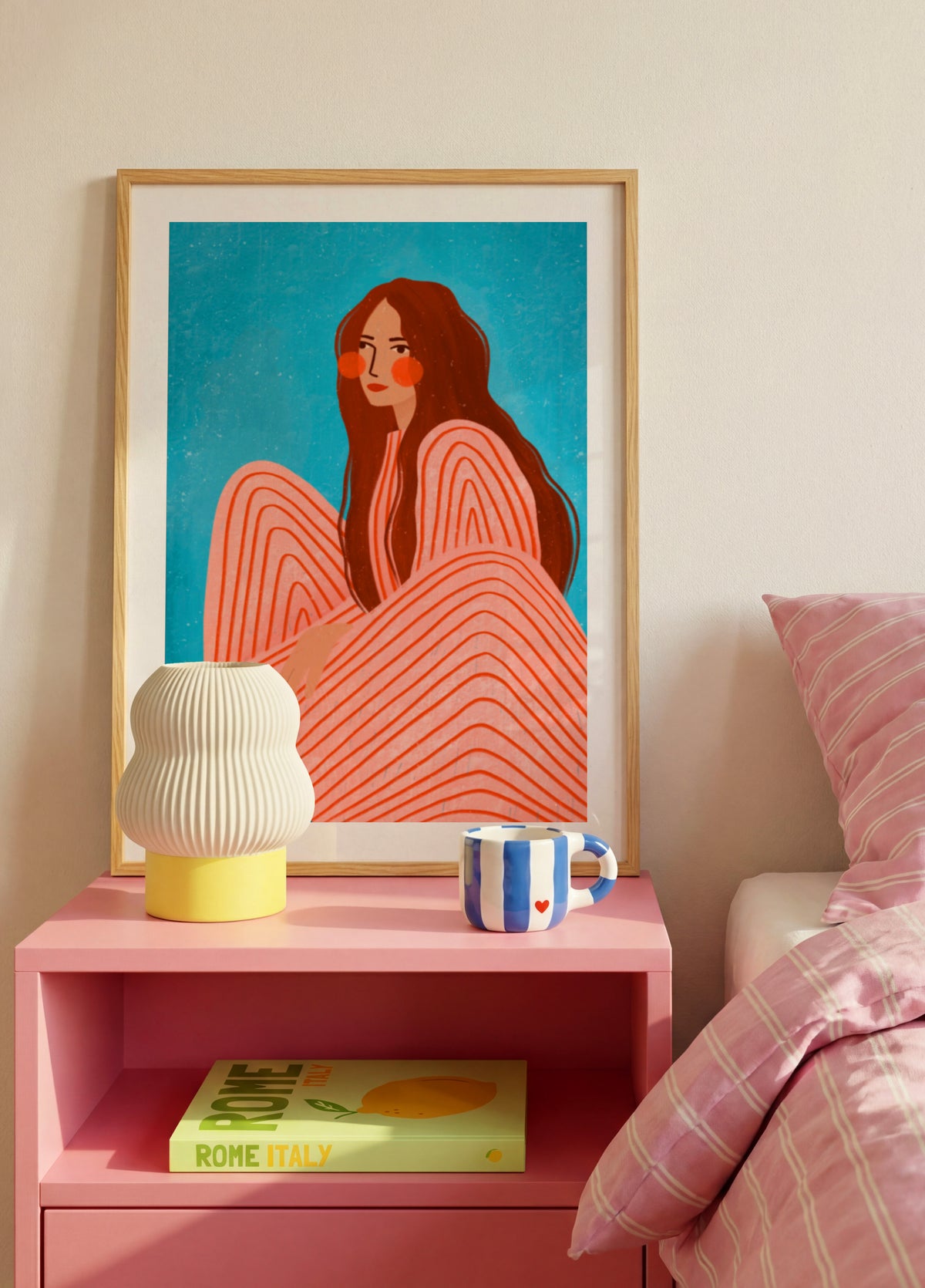 Serene Striped Woman - Posterbox