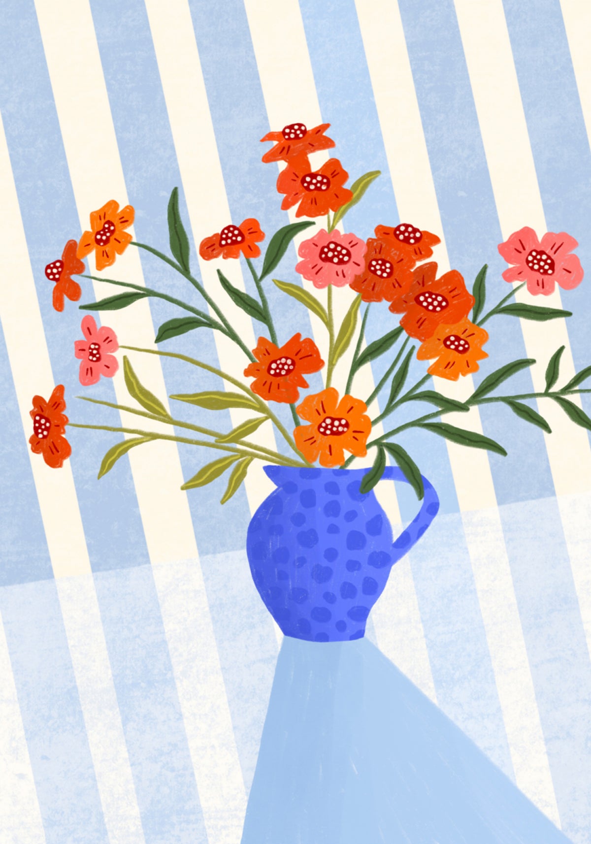 Cheerful Floral Pitcher - Posterbox