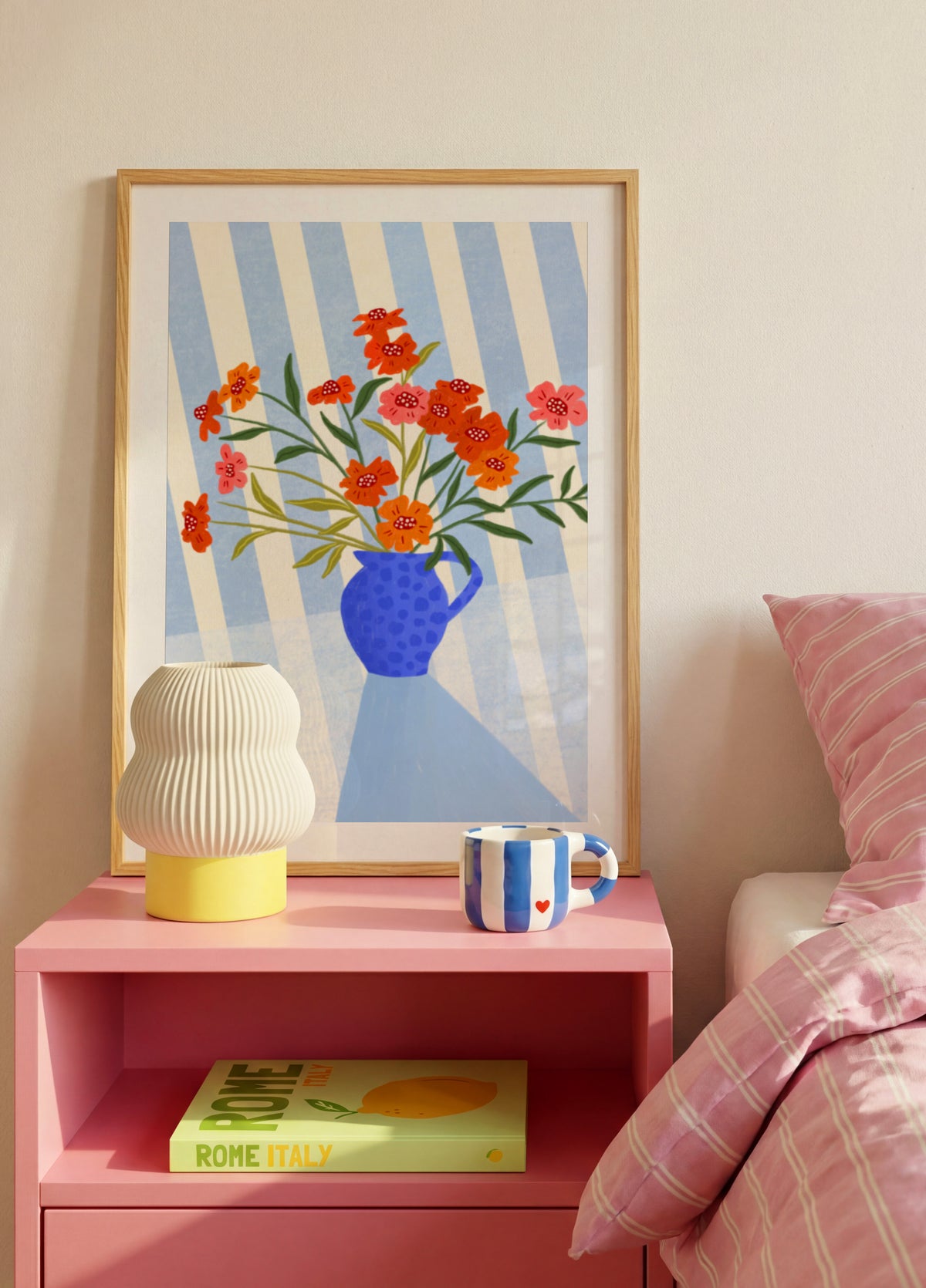 Cheerful Floral Pitcher - Posterbox