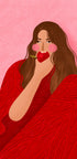 Cozy Woman Apple - Posterbox