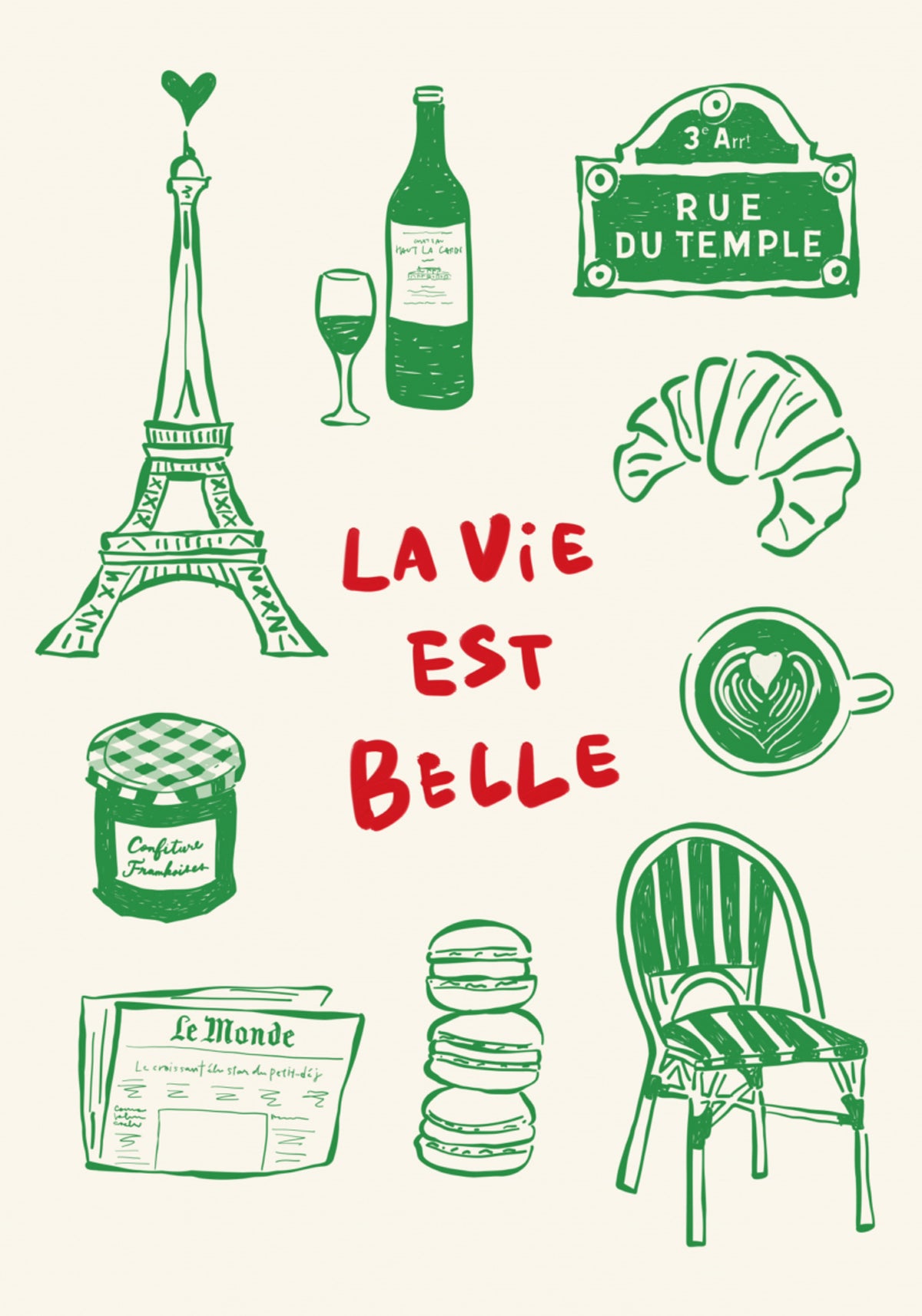 La Vie Est Belle Paris - Posterbox