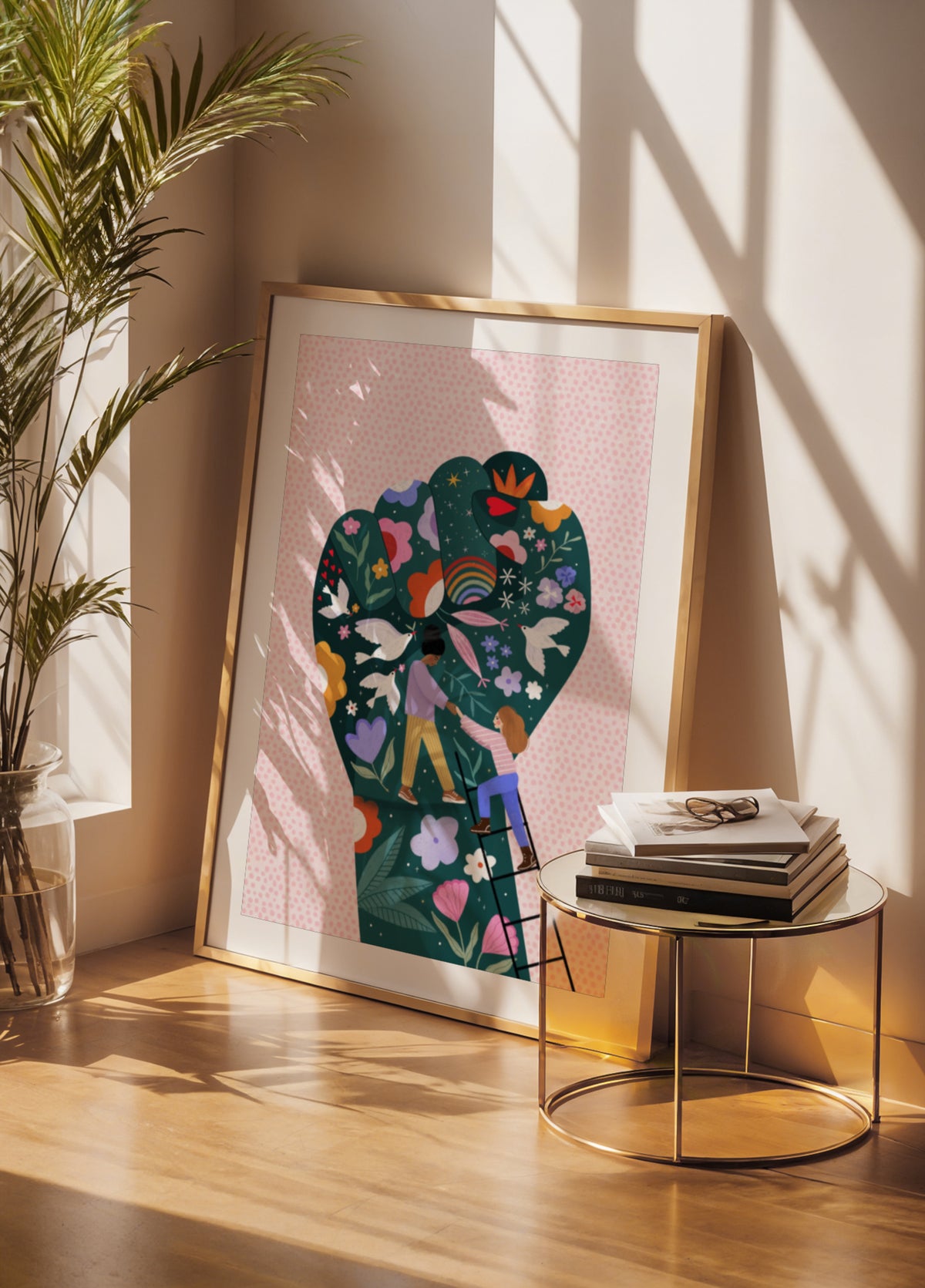 Empowering Floral Fist - Posterbox