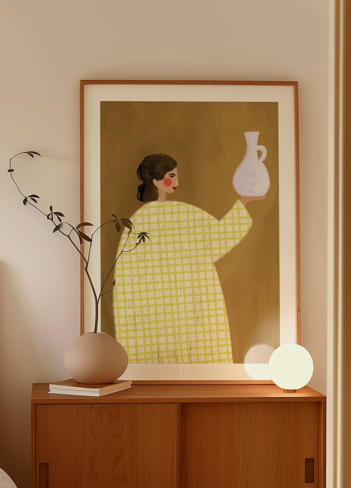 Woman Holding Pottery - Posterbox