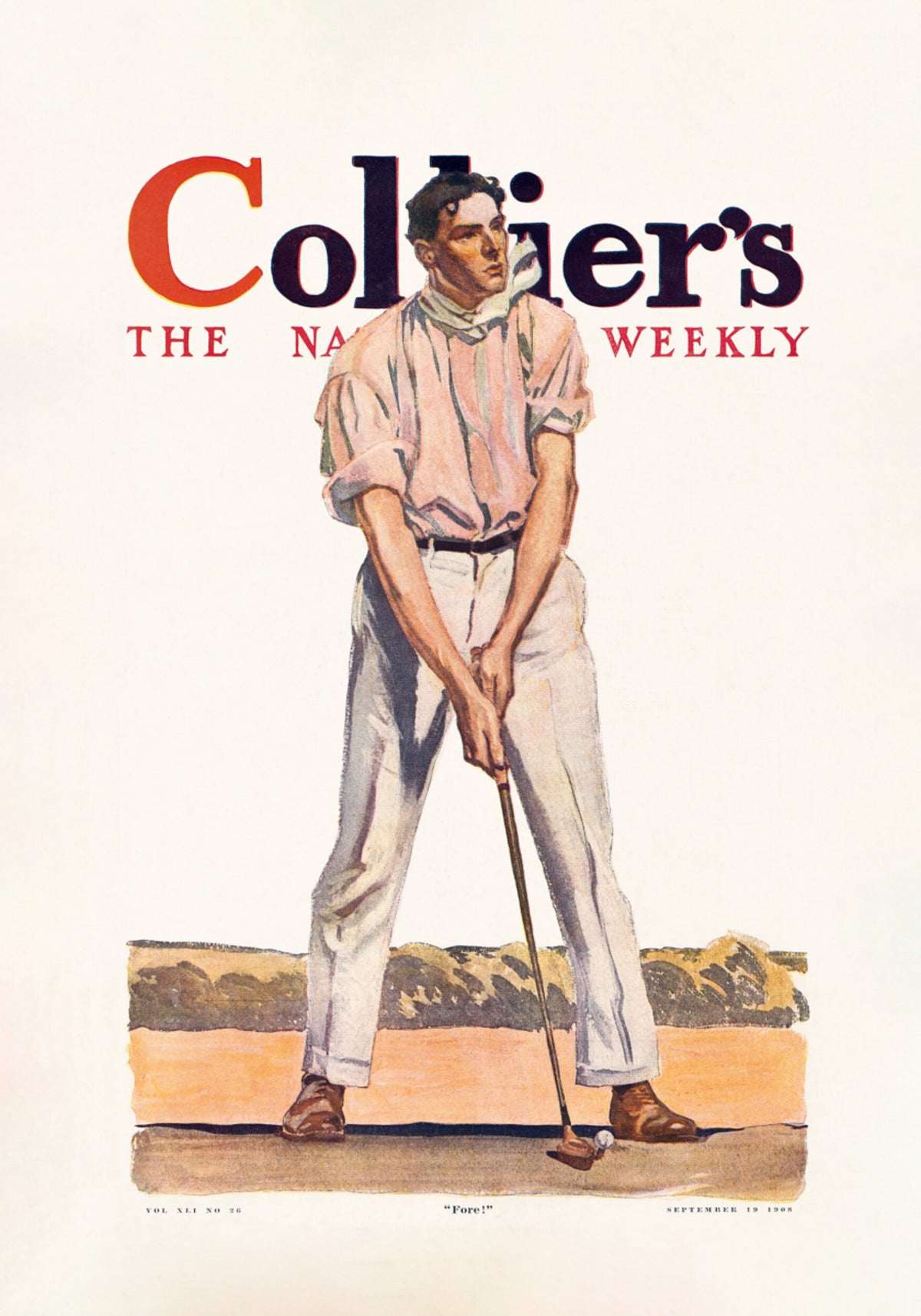 Collier's Golf (1908), Vintage Man - Posterbox