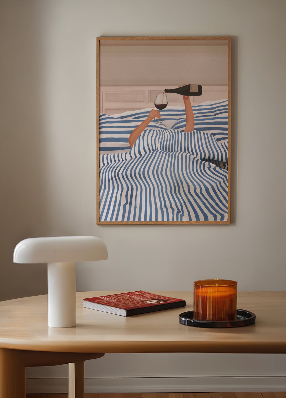Wine In Bed - Posterbox