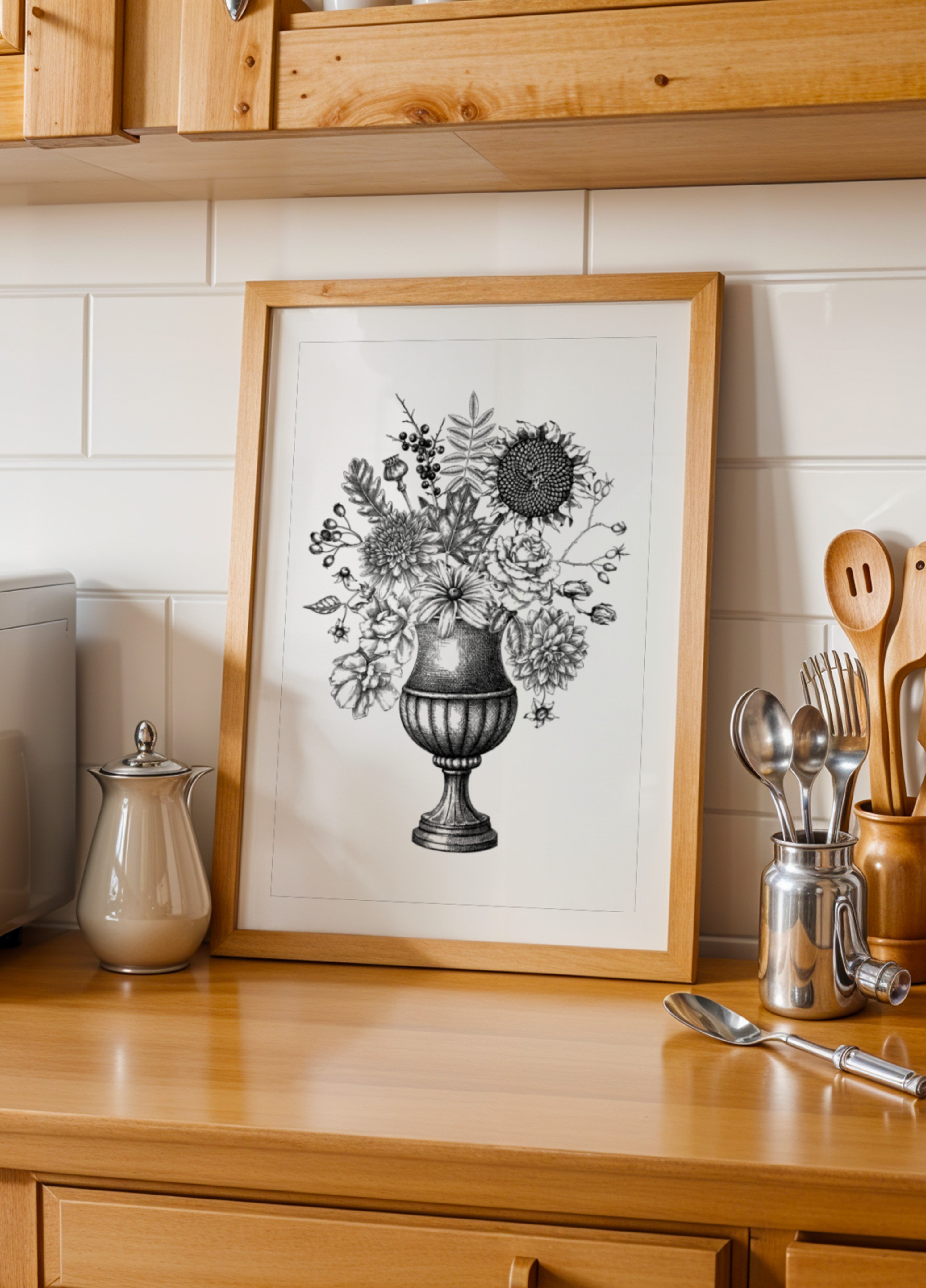 Elegant Autumn Floral Urn