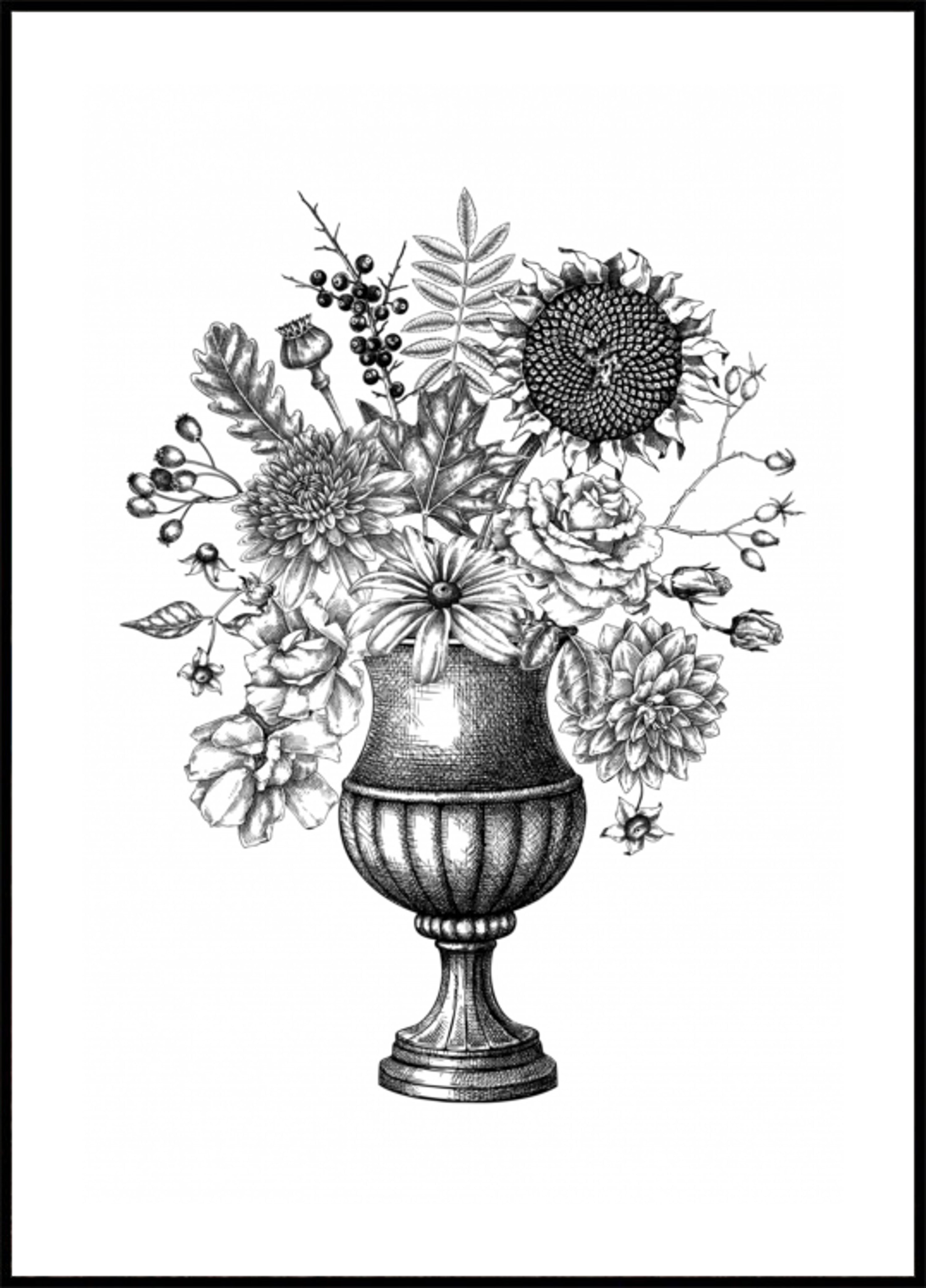 Elegant Autumn Floral Urn
