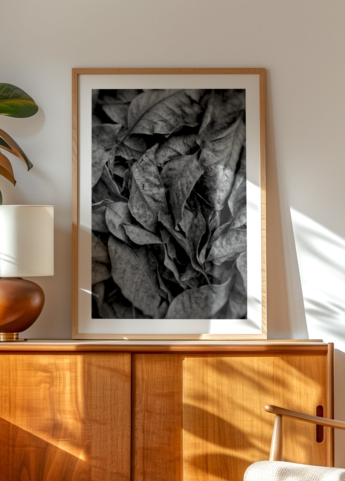 Monochrome Leaf Texture