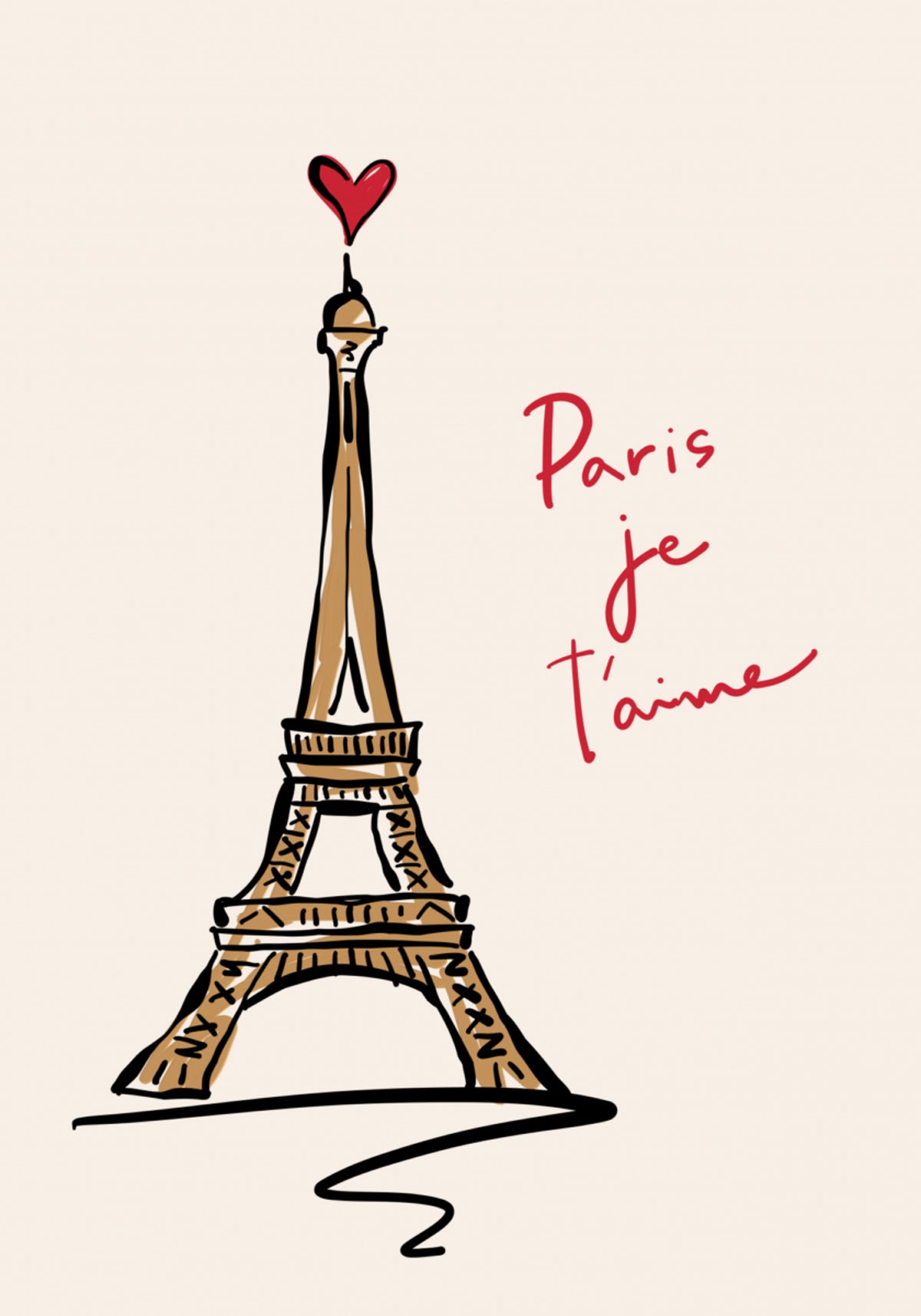 Eiffel Tower Love Sketch