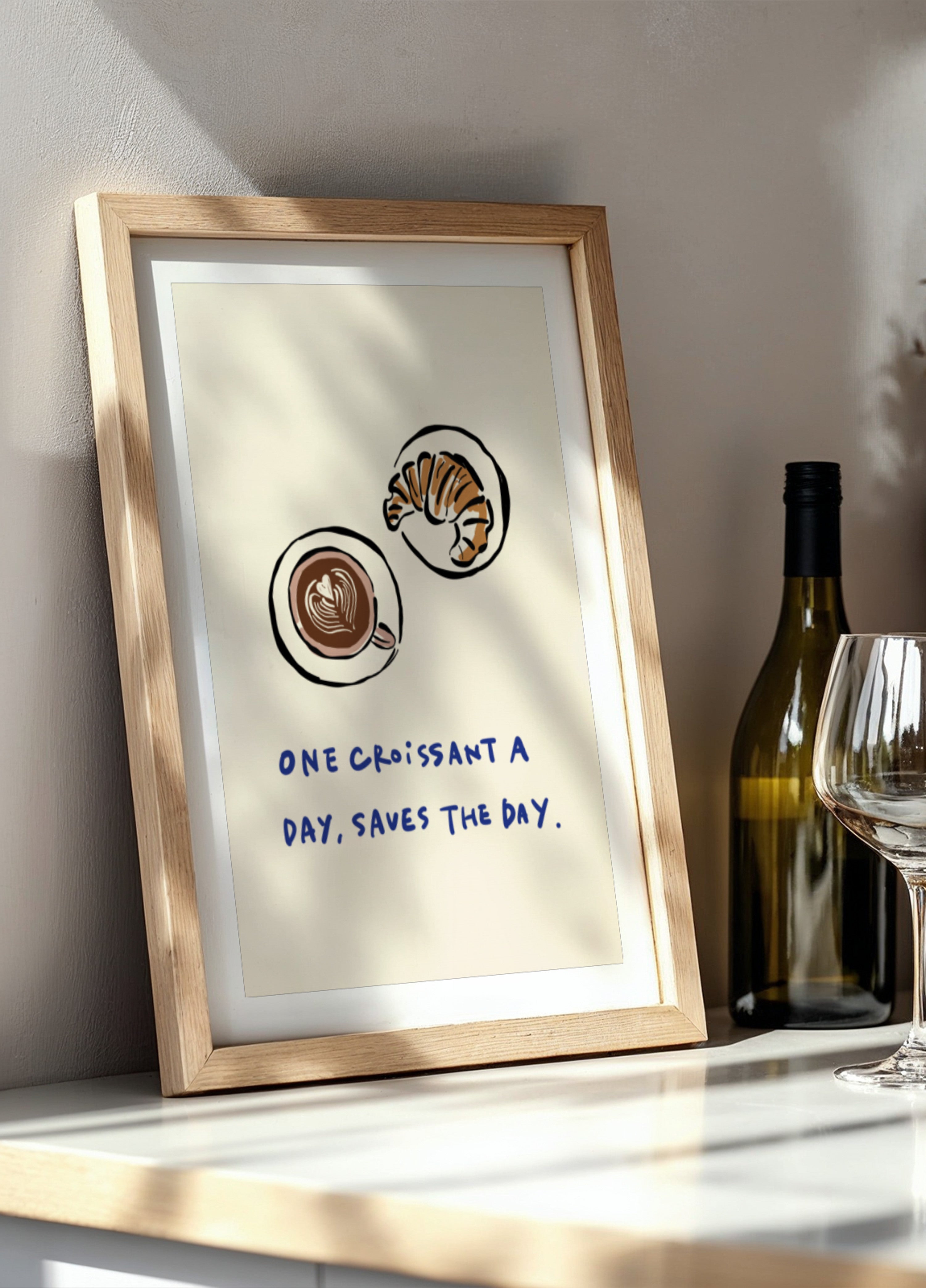 Cozy Croissant Coffee - Posterbox