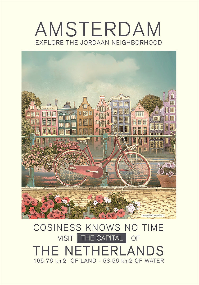Amsterdam print Plakat - Posterbox