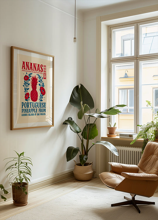 Pineapple kitchen print Plakat - Posterbox