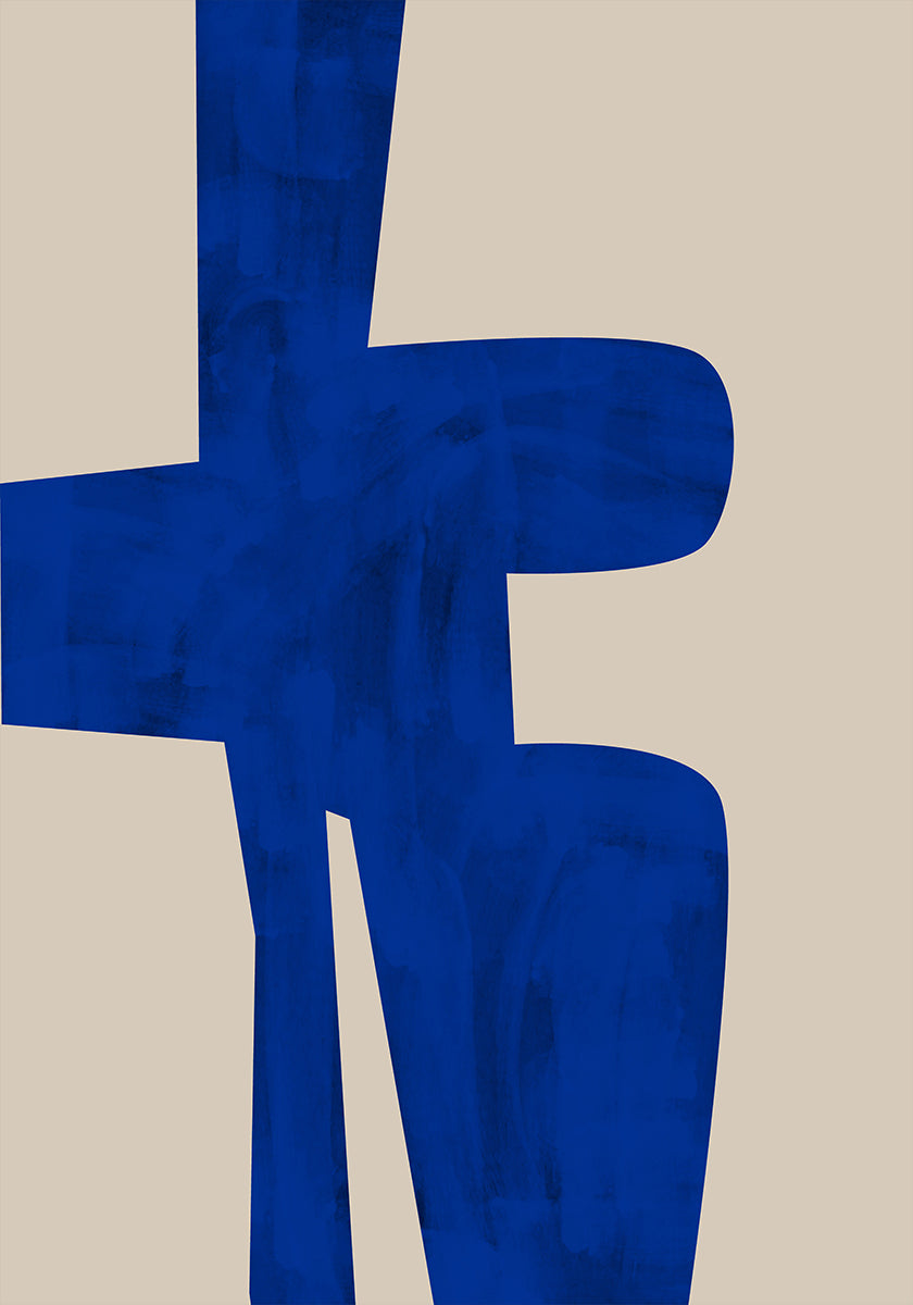Blue Harmony Shape Plakat - Posterbox