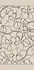 Seamless Pattern of Outlined Flowers Plakat - Posterbox
