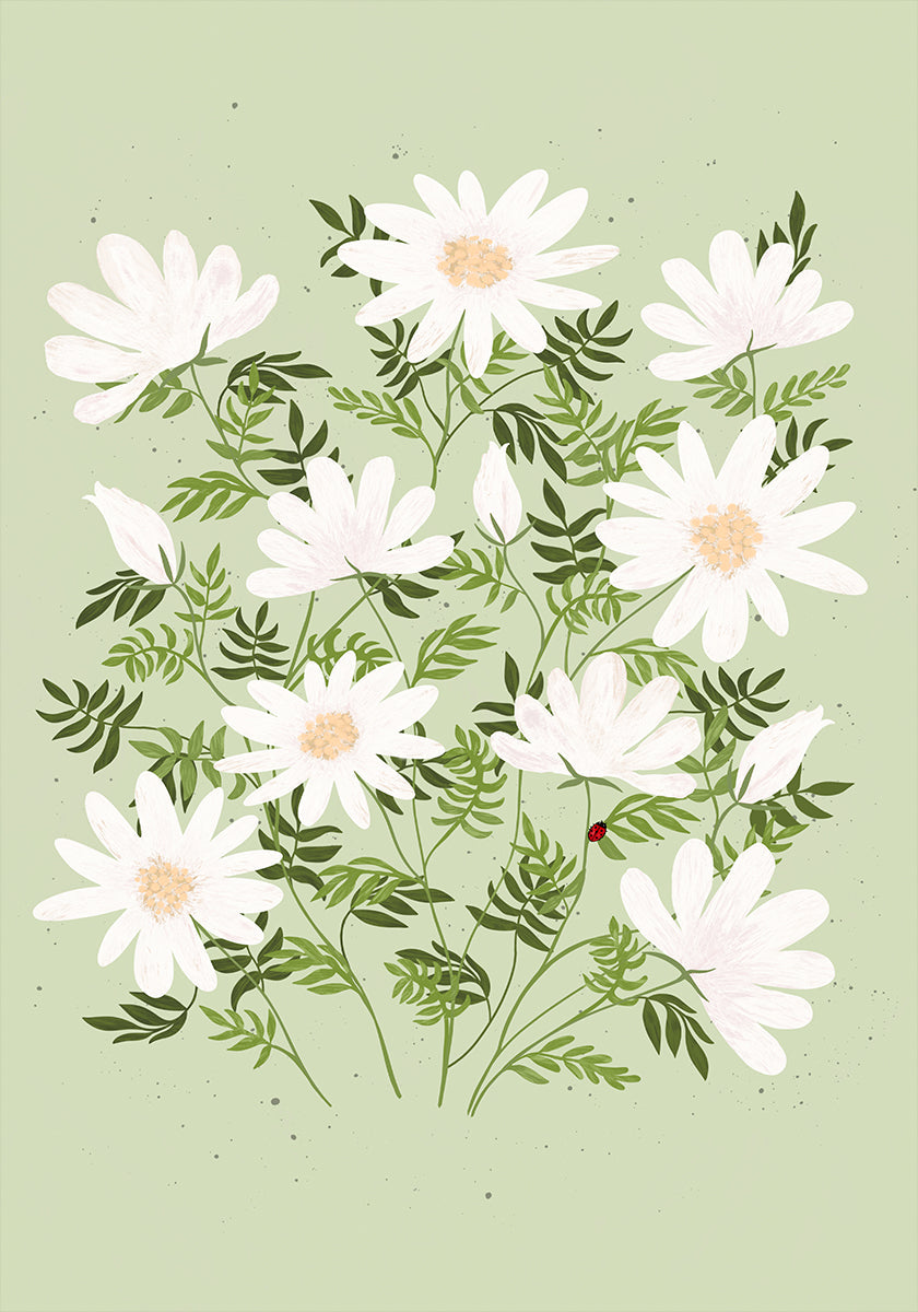 Ladybug flowers - Posterbox