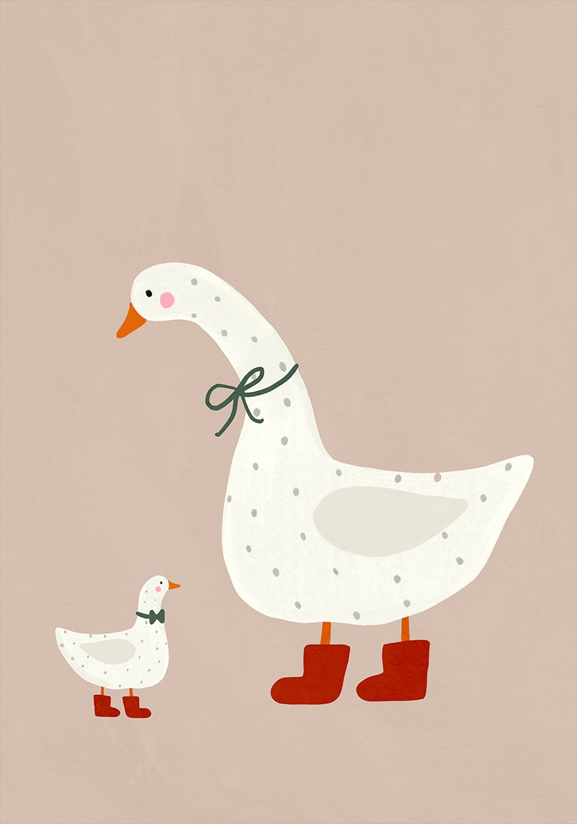 Goose and Gosling Plakat - Posterbox