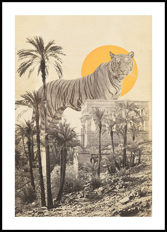 Giant Tiger In Ruins - Posterbox