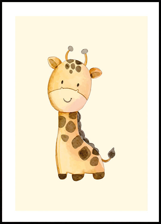Watercolor Giraffe Plakat - Posterbox.dk