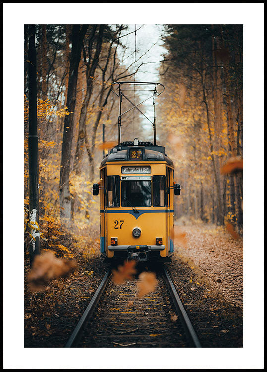 Old Yellow Train Plakat - Posterbox.dk