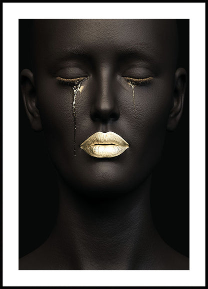 Golden Tears Portrait Plakat