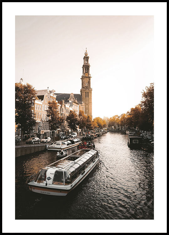 Walk Along The Prinsengracht Canal Plakat - Posterbox.dk