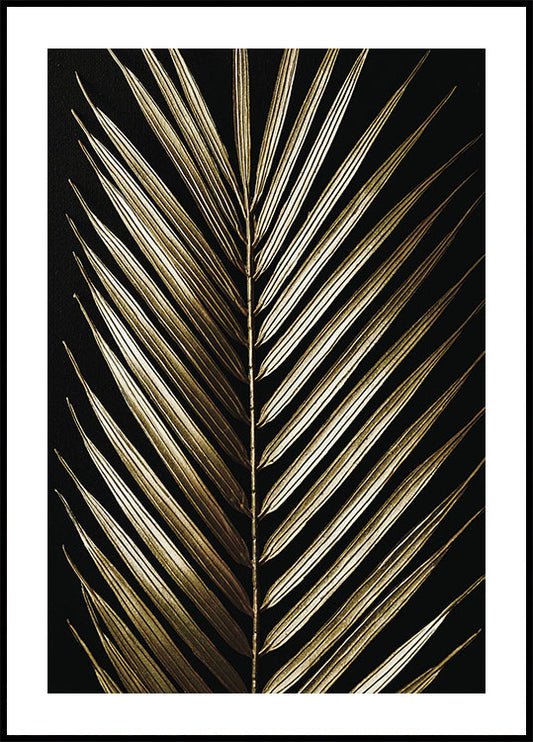 Golden Palm Leaf №2 Plakat