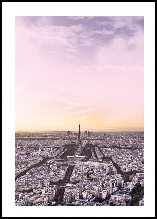 Paris During Sunset Plakat - Posterbox.dk