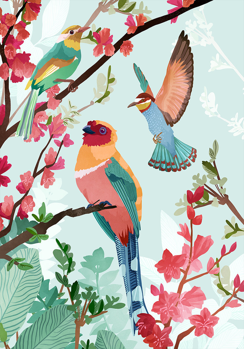 Birds of Summer Plakat - Posterbox