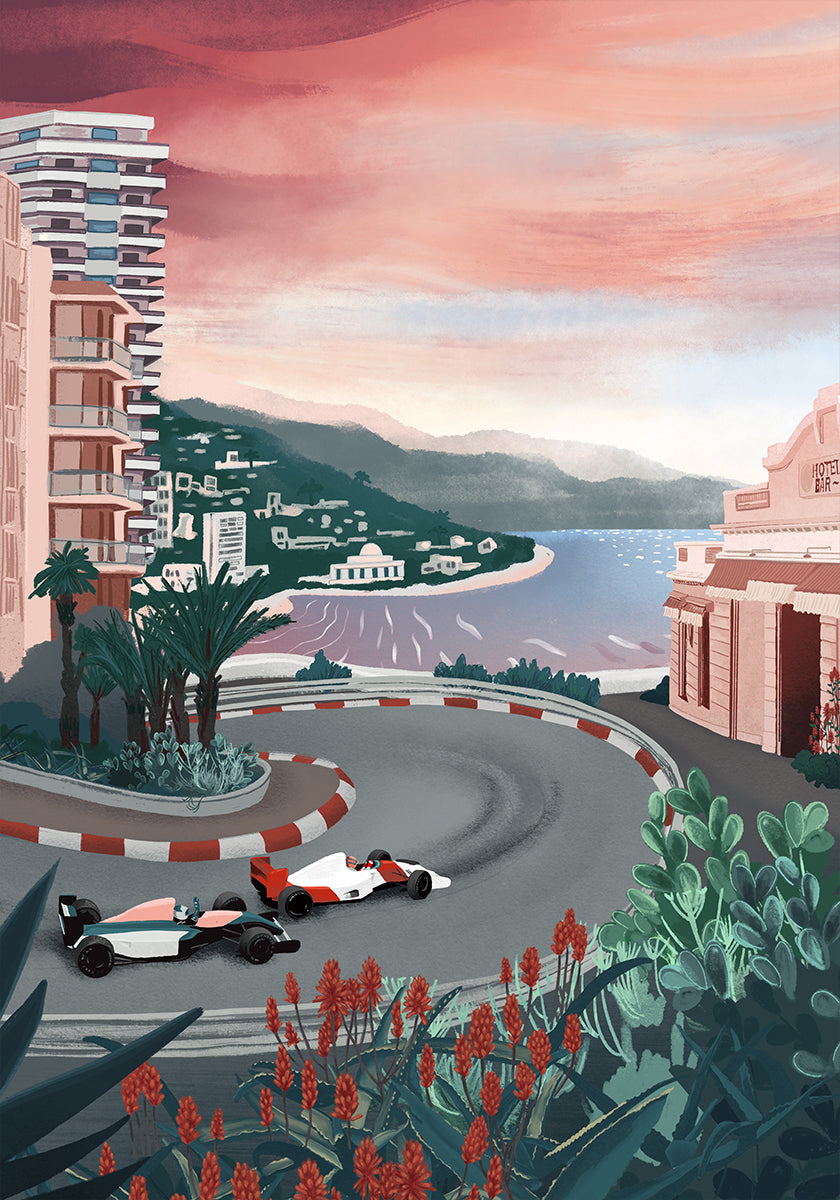 Monaco Circuit Plakat - Posterbox