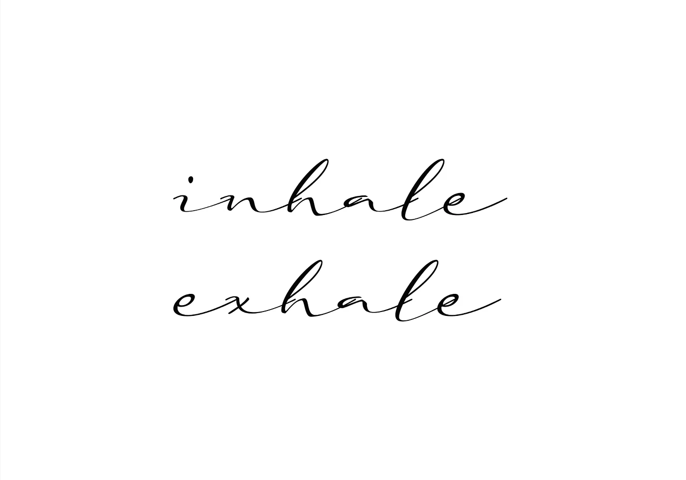 Breathe Easy: Inhale Exhale Minimalist Art Plakat