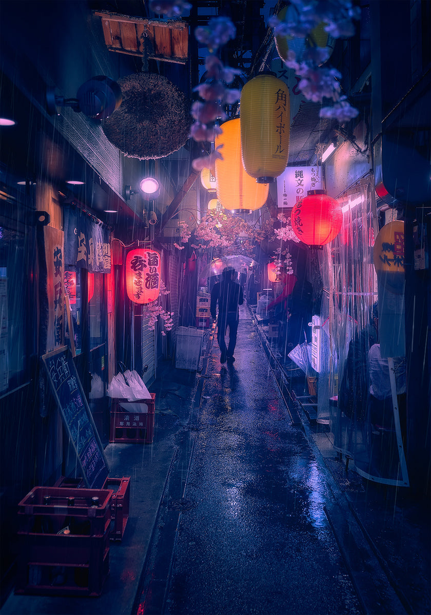 Tokyo Blue Rain - Posterbox