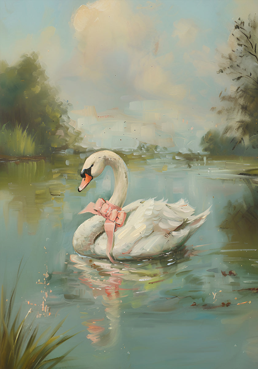 Vintage Swan Coquette - Posterbox
