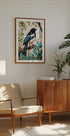 Animal Watercolor Art Bird Magpie Plakat - Posterbox