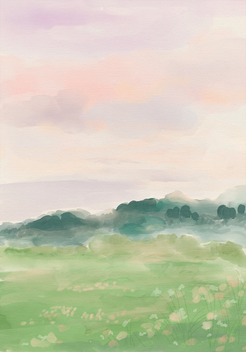 Misty Morning Fields (NEW) - Posterbox